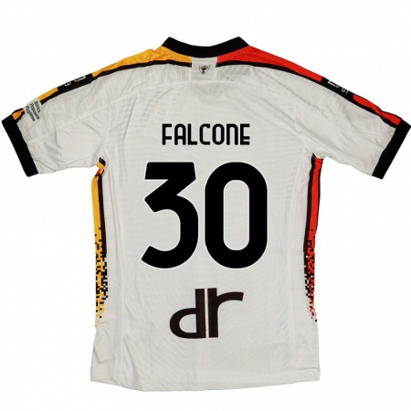 Kandiny Kinder Wladimiro Falcone #30 Weiß Schwarz Auswärtstrikot Trikot 2024/25 T-Shirt