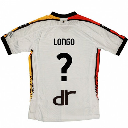 Kandiny Kinder Francesco Longo #0 Weiß Schwarz Auswärtstrikot Trikot 2024/25 T-Shirt