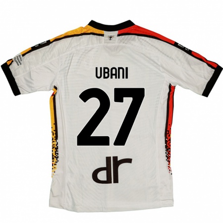 Kandiny Kinder Marlon Ubani #27 Weiß Schwarz Auswärtstrikot Trikot 2024/25 T-Shirt