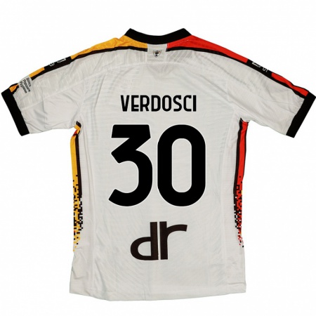 Kandiny Kinder Simone Verdosci #30 Weiß Schwarz Auswärtstrikot Trikot 2024/25 T-Shirt