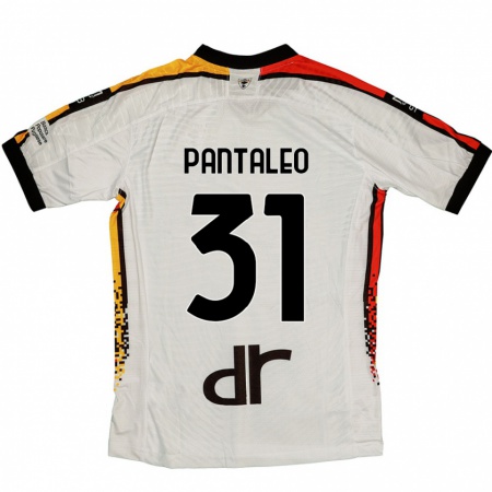 Kandiny Kinder Dario Pantaleo #31 Weiß Schwarz Auswärtstrikot Trikot 2024/25 T-Shirt