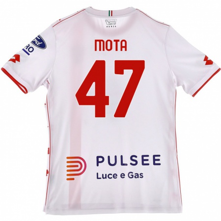 Kandiny Kinder Dany Mota #47 Weiß Rot Auswärtstrikot Trikot 2024/25 T-Shirt