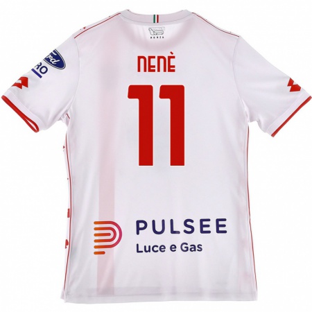 Kandiny Kinder Stephen Nenè #11 Weiß Rot Auswärtstrikot Trikot 2024/25 T-Shirt