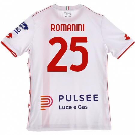 Kandiny Kinder Andrea Romanini #25 Weiß Rot Auswärtstrikot Trikot 2024/25 T-Shirt