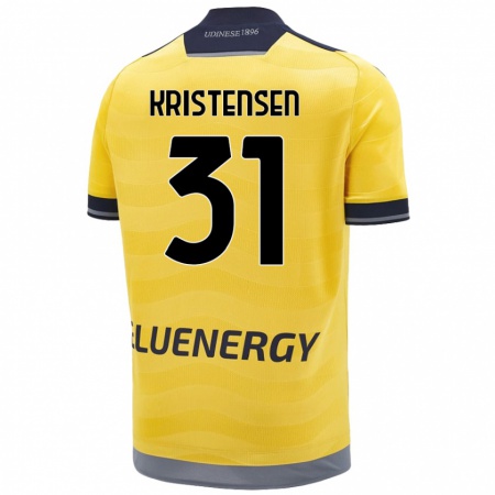 Kandiny Kinder Thomas Kristensen #31 Golden Auswärtstrikot Trikot 2024/25 T-Shirt