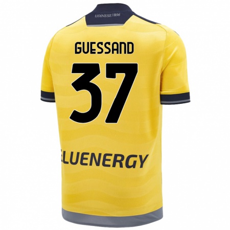 Kandiny Kinder Axel Guessand #37 Golden Auswärtstrikot Trikot 2024/25 T-Shirt