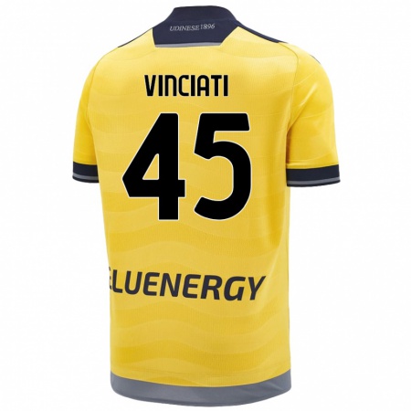 Kandiny Kinder Giulio Vinciati #45 Golden Auswärtstrikot Trikot 2024/25 T-Shirt