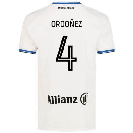 Kandiny Kinder Joel Ordóñez #4 Weiß Auswärtstrikot Trikot 2024/25 T-Shirt