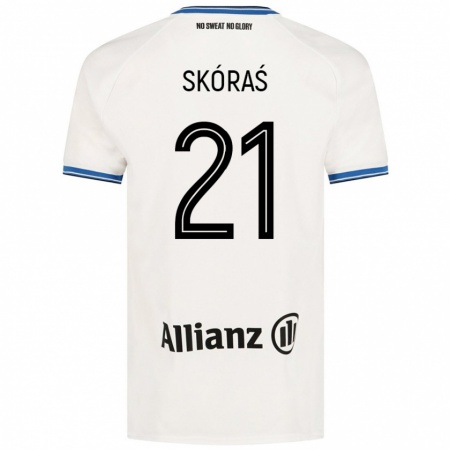 Kandiny Kinder Michal Skoras #21 Weiß Auswärtstrikot Trikot 2024/25 T-Shirt