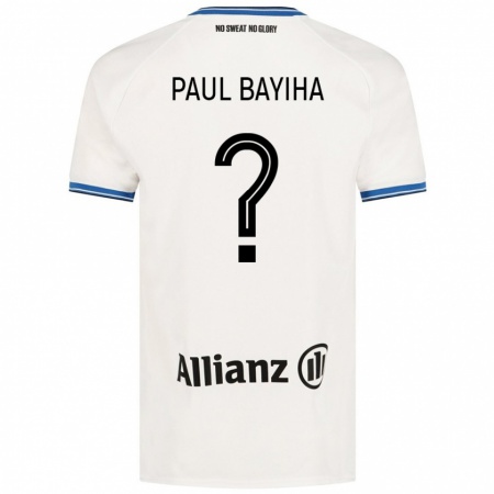 Kandiny Kinder Jean Paul Bayiha #0 Weiß Auswärtstrikot Trikot 2024/25 T-Shirt