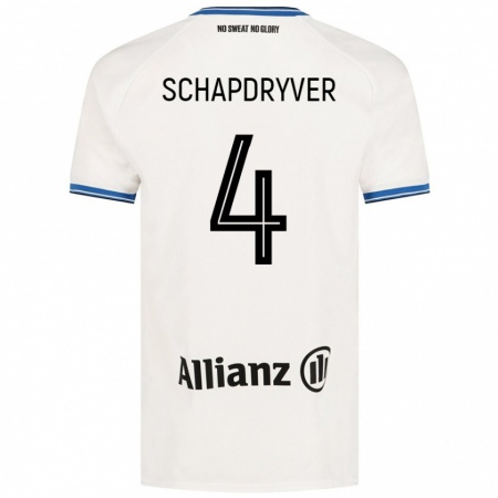 Kandiny Kinder Emely Schapdryver #4 Weiß Auswärtstrikot Trikot 2024/25 T-Shirt