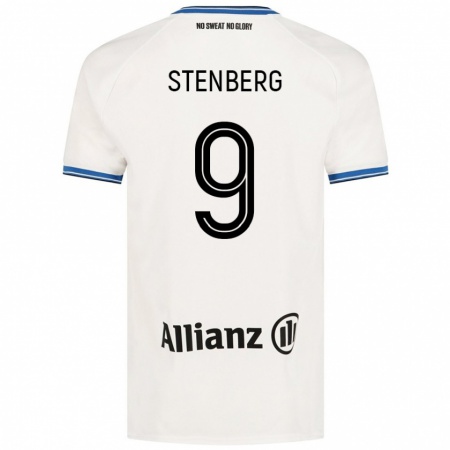 Kandiny Kinder Hanna Stenberg #9 Weiß Auswärtstrikot Trikot 2024/25 T-Shirt