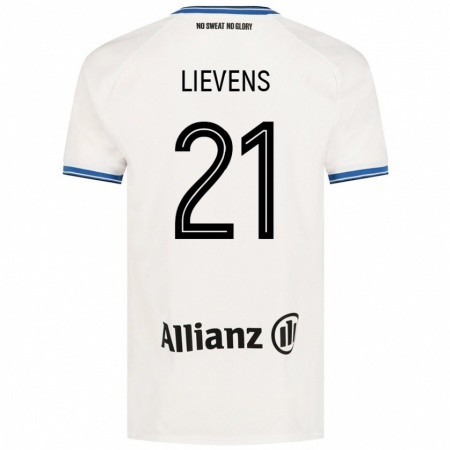 Kandiny Kinder Caitlin Lievens #21 Weiß Auswärtstrikot Trikot 2024/25 T-Shirt