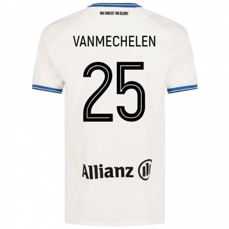 Kandiny Kinder Davinia Vanmechelen #25 Weiß Auswärtstrikot Trikot 2024/25 T-Shirt