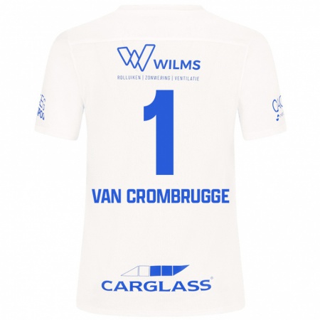 Kandiny Kinder Hendrik Van Crombrugge #1 Weiß Auswärtstrikot Trikot 2024/25 T-Shirt