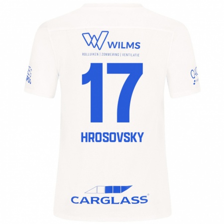 Kandiny Kinder Patrik Hrosovsky #17 Weiß Auswärtstrikot Trikot 2024/25 T-Shirt