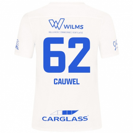 Kandiny Kinder Michiel Cauwel #62 Weiß Auswärtstrikot Trikot 2024/25 T-Shirt