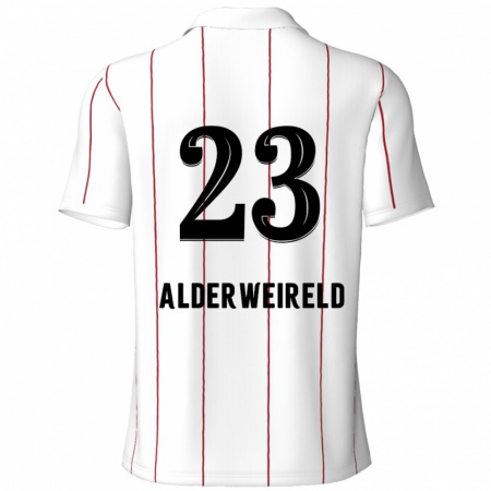 Kandiny Kinder Toby Alderweireld #23 Weiß Schwarz Auswärtstrikot Trikot 2024/25 T-Shirt