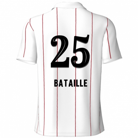 Kandiny Kinder Jelle Bataille #25 Weiß Schwarz Auswärtstrikot Trikot 2024/25 T-Shirt