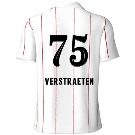 Kandiny Kinder Andreas Verstraeten #75 Weiß Schwarz Auswärtstrikot Trikot 2024/25 T-Shirt