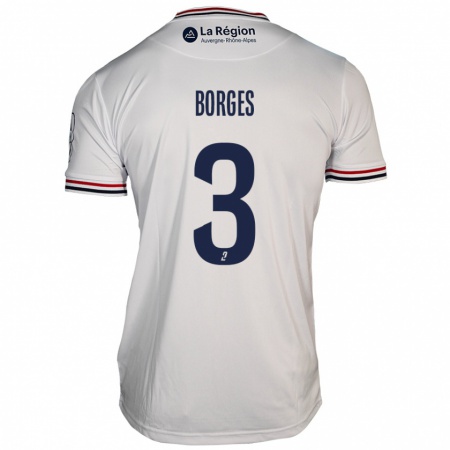 Kandiny Kinder Neto Borges #3 Weiß Auswärtstrikot Trikot 2024/25 T-Shirt