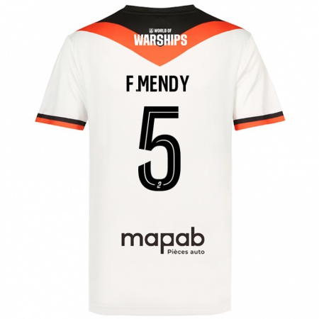 Kandiny Kinder Formose Mendy #5 Weiß Auswärtstrikot Trikot 2024/25 T-Shirt