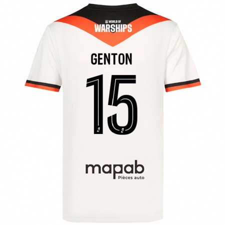 Kandiny Kinder Enzo Genton #15 Weiß Auswärtstrikot Trikot 2024/25 T-Shirt