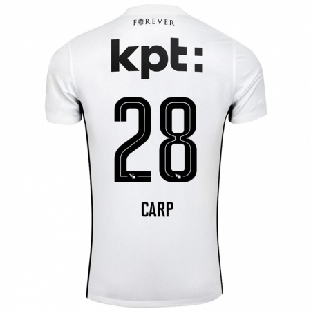 Kandiny Kinder Cristina Carp #28 Weiß Schwarz Auswärtstrikot Trikot 2024/25 T-Shirt