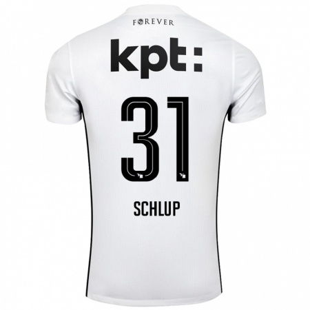 Kandiny Kinder Giulia Schlup #31 Weiß Schwarz Auswärtstrikot Trikot 2024/25 T-Shirt