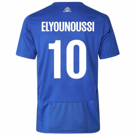 Kandiny Kinder Mohamed Elyounoussi #10 Weiß Blau Auswärtstrikot Trikot 2024/25 T-Shirt