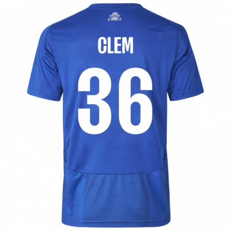 Kandiny Kinder William Clem #36 Weiß Blau Auswärtstrikot Trikot 2024/25 T-Shirt