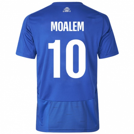 Kandiny Kinder Jonathan Moalem #10 Weiß Blau Auswärtstrikot Trikot 2024/25 T-Shirt