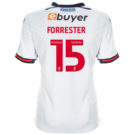 Kandiny Herren Will Forrester #15 Weiß Heimtrikot Trikot 2024/25 T-Shirt