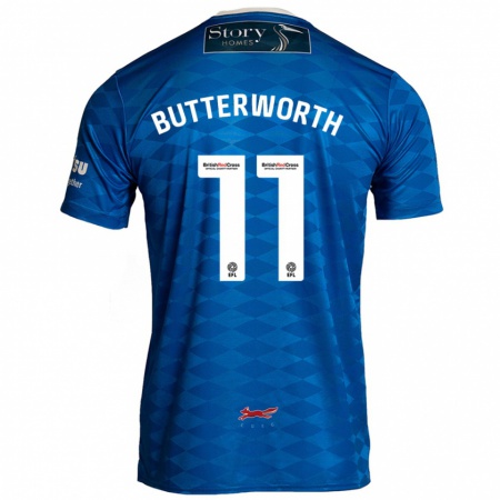 Kandiny Herren Daniel Butterworth #11 Blau Heimtrikot Trikot 2024/25 T-Shirt