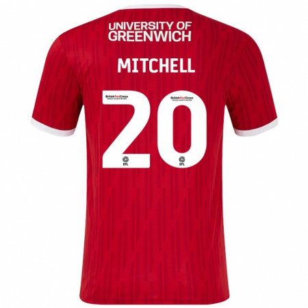 Kandiny Herren Zach Mitchell #20 Rot Weiß Heimtrikot Trikot 2024/25 T-Shirt