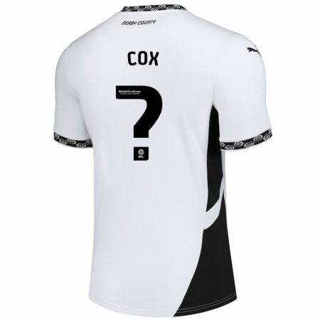 Kandiny Herren Daniel Cox #0 Weiß Schwarz Heimtrikot Trikot 2024/25 T-Shirt