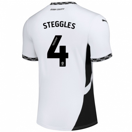 Kandiny Herren Charlotte Steggles #4 Weiß Schwarz Heimtrikot Trikot 2024/25 T-Shirt