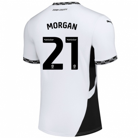 Kandiny Herren Sarah Morgan #21 Weiß Schwarz Heimtrikot Trikot 2024/25 T-Shirt