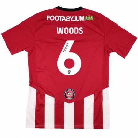 Kandiny Herren Ryan Woods #6 Rot Weiß Heimtrikot Trikot 2024/25 T-Shirt