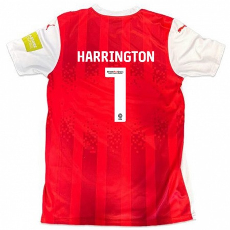 Kandiny Herren David Harrington #1 Rot Weiß Heimtrikot Trikot 2024/25 T-Shirt