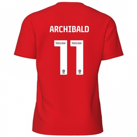 Kandiny Herren Theo Archibald #11 Rot Heimtrikot Trikot 2024/25 T-Shirt