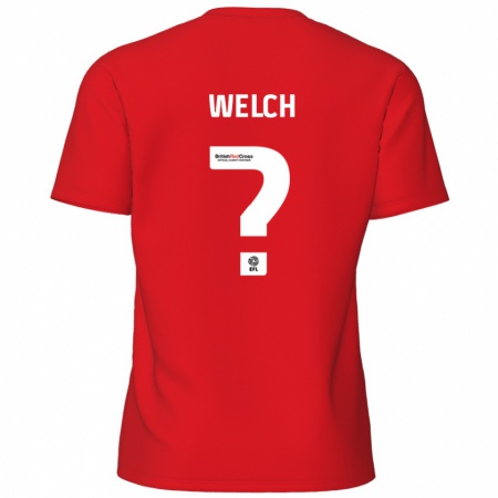 Kandiny Herren Makai Welch #0 Rot Heimtrikot Trikot 2024/25 T-Shirt