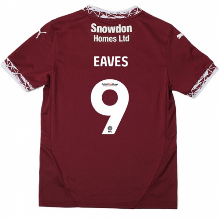 Kandiny Herren Tom Eaves #9 Burgundrot Heimtrikot Trikot 2024/25 T-Shirt