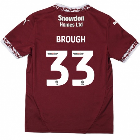 Kandiny Herren Patrick Brough #33 Burgundrot Heimtrikot Trikot 2024/25 T-Shirt