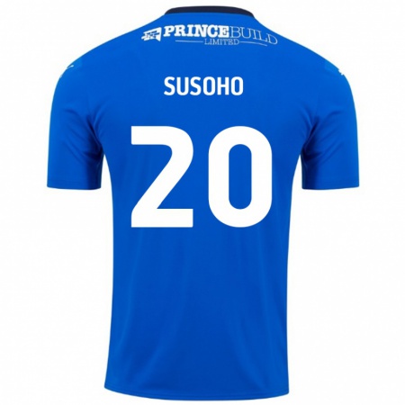 Kandiny Herren Mahamadou Susoho #20 Blau Weiß Heimtrikot Trikot 2024/25 T-Shirt