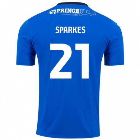 Kandiny Herren Jack Sparkes #21 Blau Weiß Heimtrikot Trikot 2024/25 T-Shirt