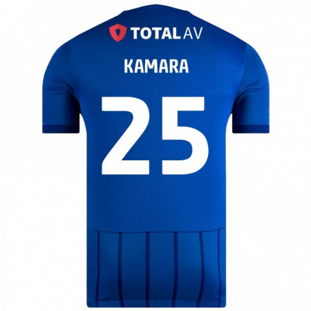 Kandiny Herren Abdoulaye Kamara #25 Blau Heimtrikot Trikot 2024/25 T-Shirt