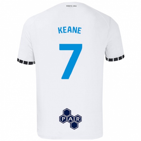 Kandiny Herren Will Keane #7 Weiß Heimtrikot Trikot 2024/25 T-Shirt