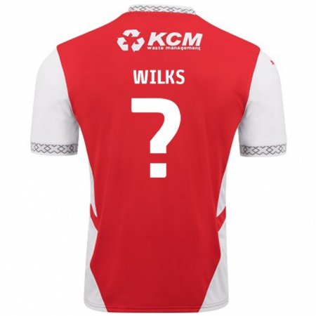 Kandiny Herren Mallik Wilks #0 Rot Weiß Heimtrikot Trikot 2024/25 T-Shirt