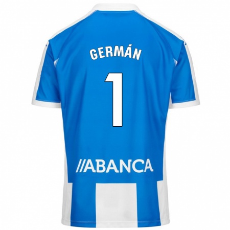 Kandiny Herren Germán Parreño #1 Blau Weiß Heimtrikot Trikot 2024/25 T-Shirt